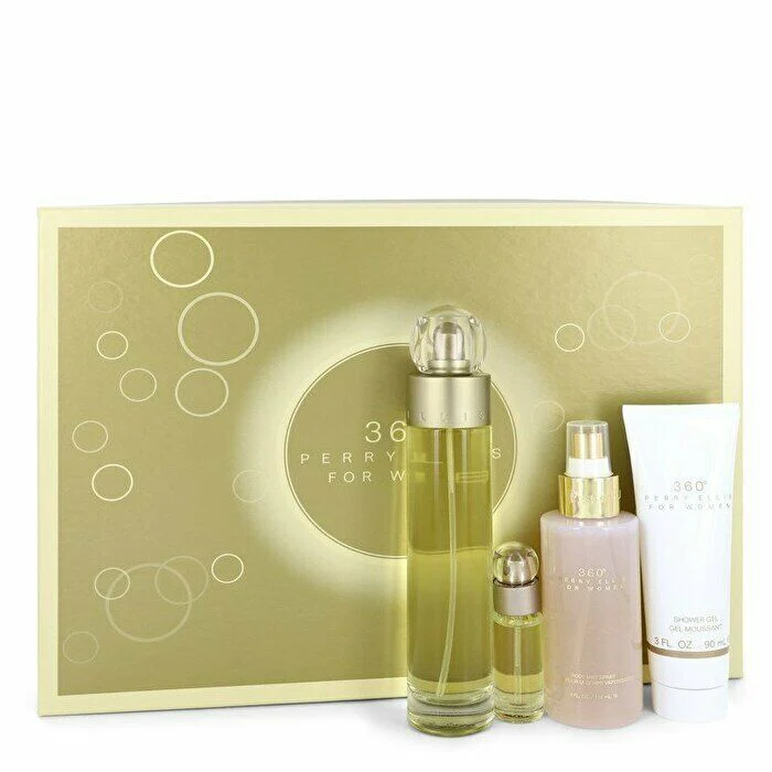 360 PERRY ELLIS FOR WOMEN EDT 100ML+118ML BODY MIST+ 90ML SHAVING GEL+7.5ML SET
