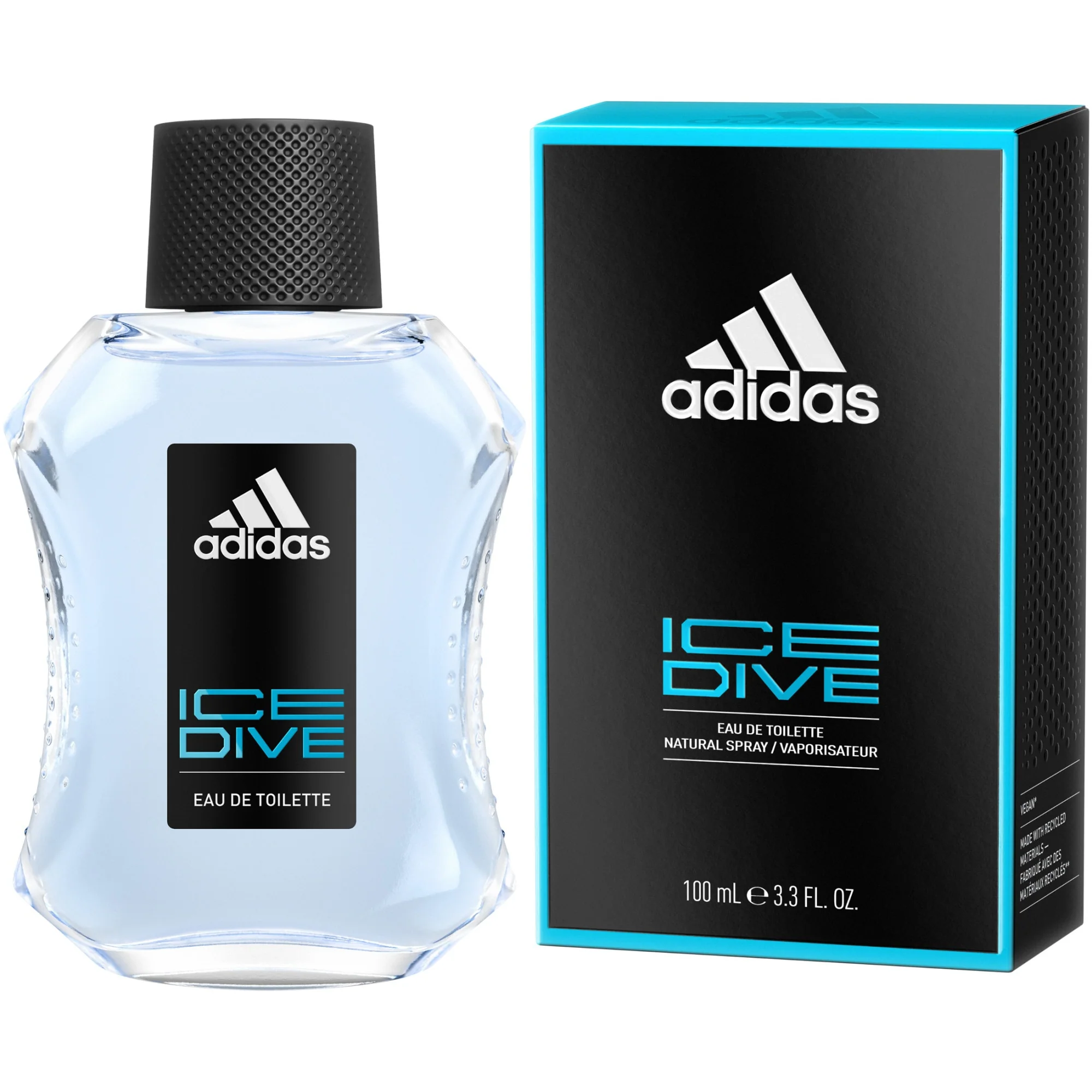 Adidas Ice Dive Eau De Toilette For Men - Aromatic Fougere Perfume 100ml - Image 3