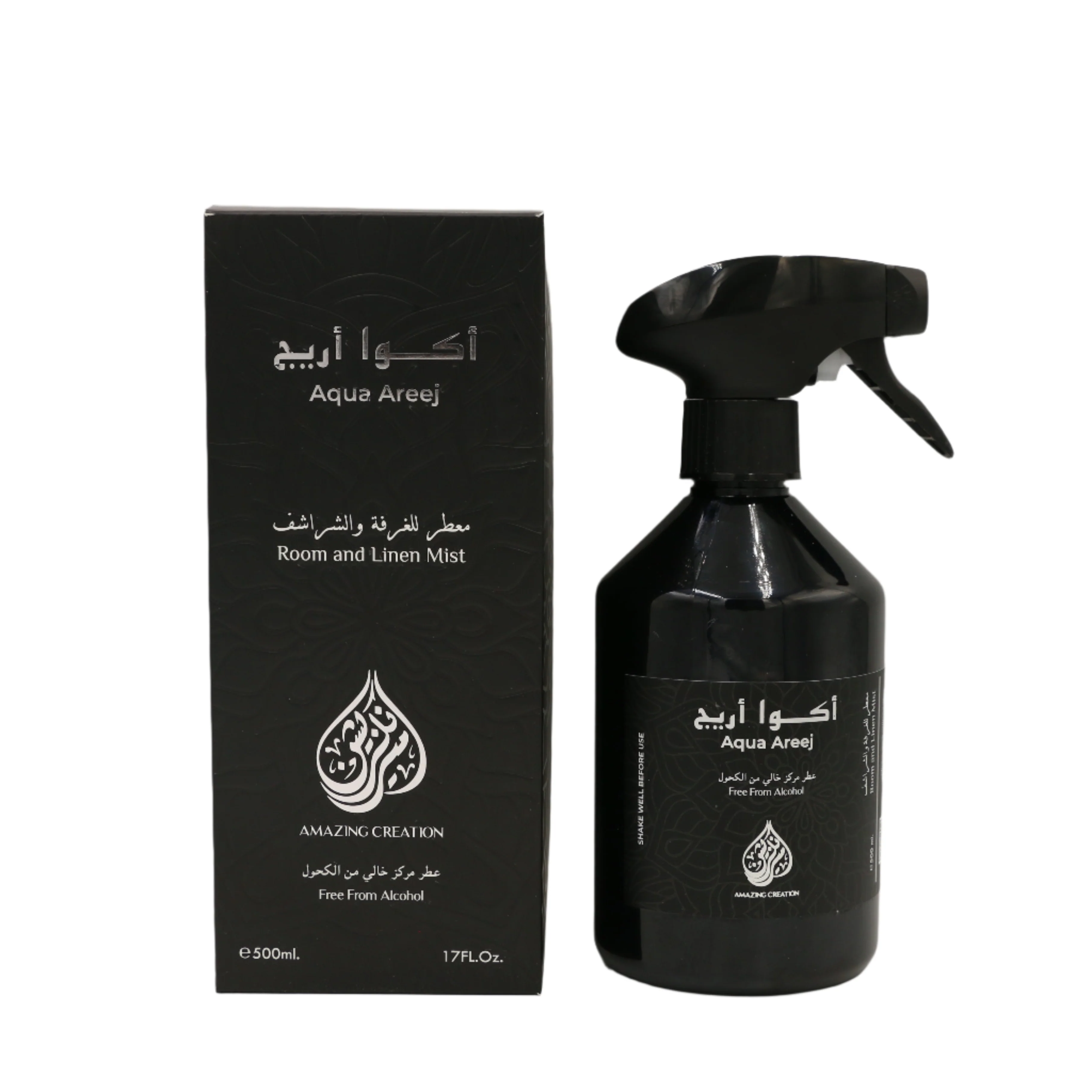 Amazing Creation Aqua Areej Room And Linen Mist, Room Freshener 500ml - Alcohol Free - Image 2