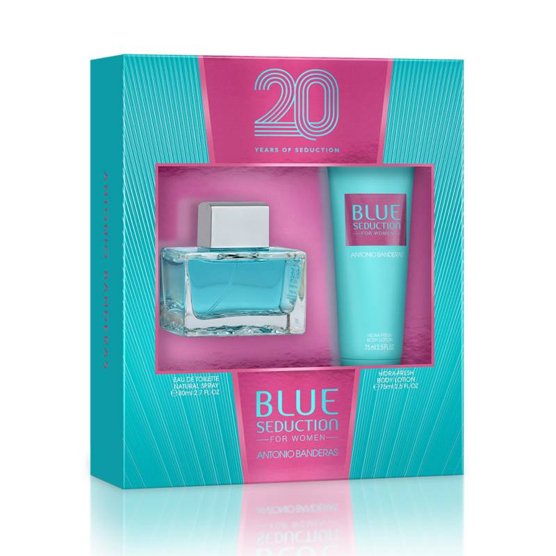 Antonio Banderas Blue Seduction For Women EDT 80ml+75ml Body Lotion Set