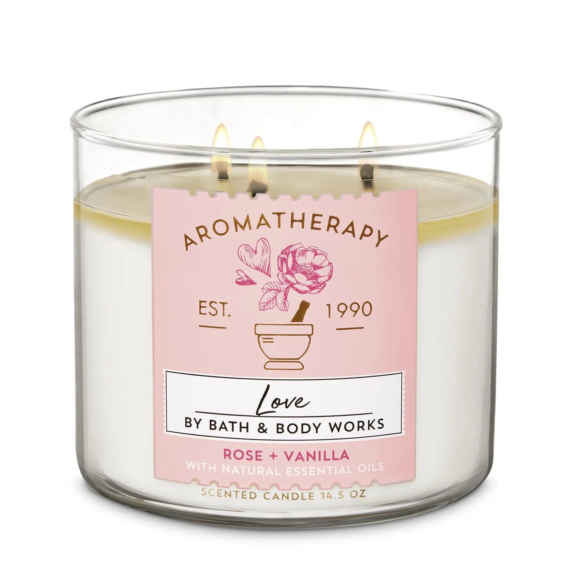 Bath & Body Works Love Rose Vanilla Scented Candle