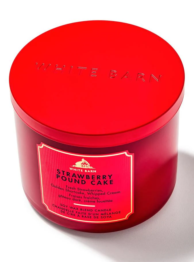 Bath & Body Works Strawberry Pound Cake Scented Candle 411gm - Image 2
