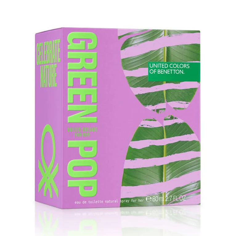 Benetton United Dreams Green Pop For Her Eau De Toilette For Women - Fruity-Floral Perfume 80ml - Image 3
