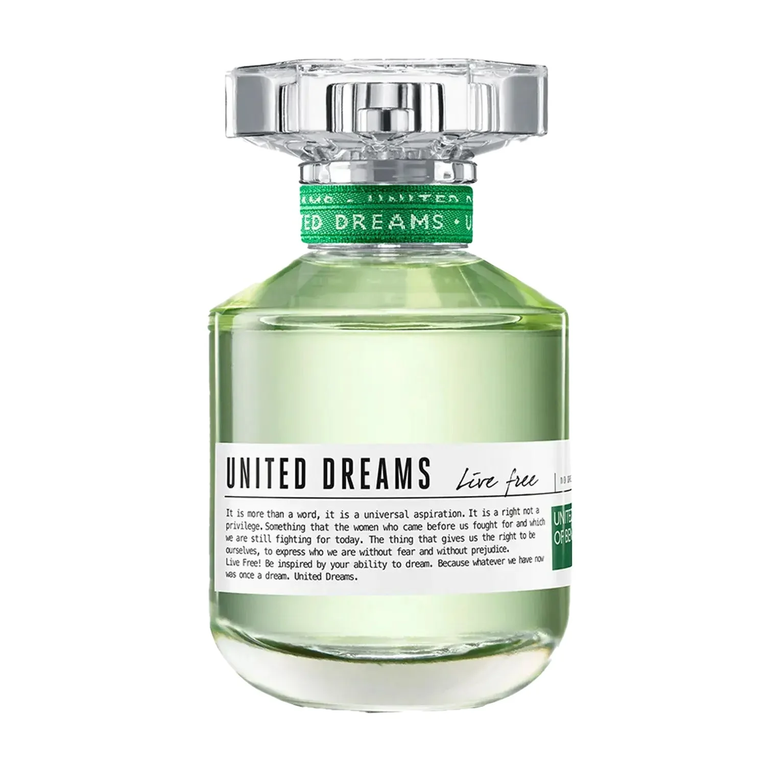 Benetton United Dreams Live Free For Her Eau De Toilette For Women - Floral Fruity Perfume 80ml