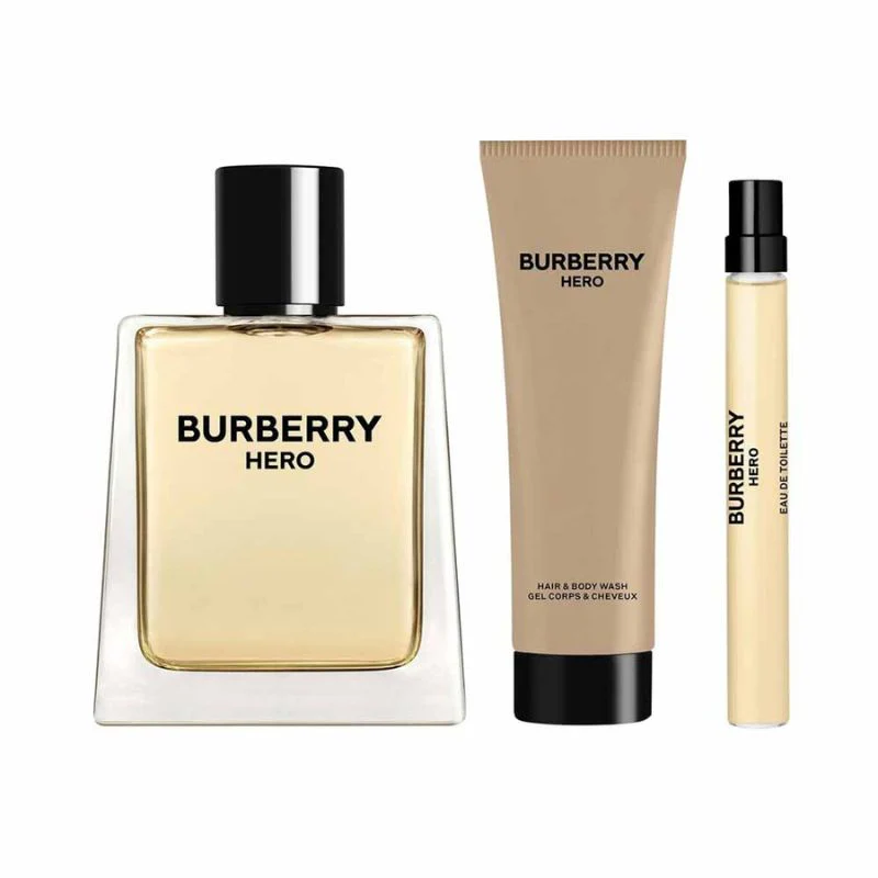 Burberry Hero For Men Set EDT 100ml + EDT 10ml + Shower Gel 75ml