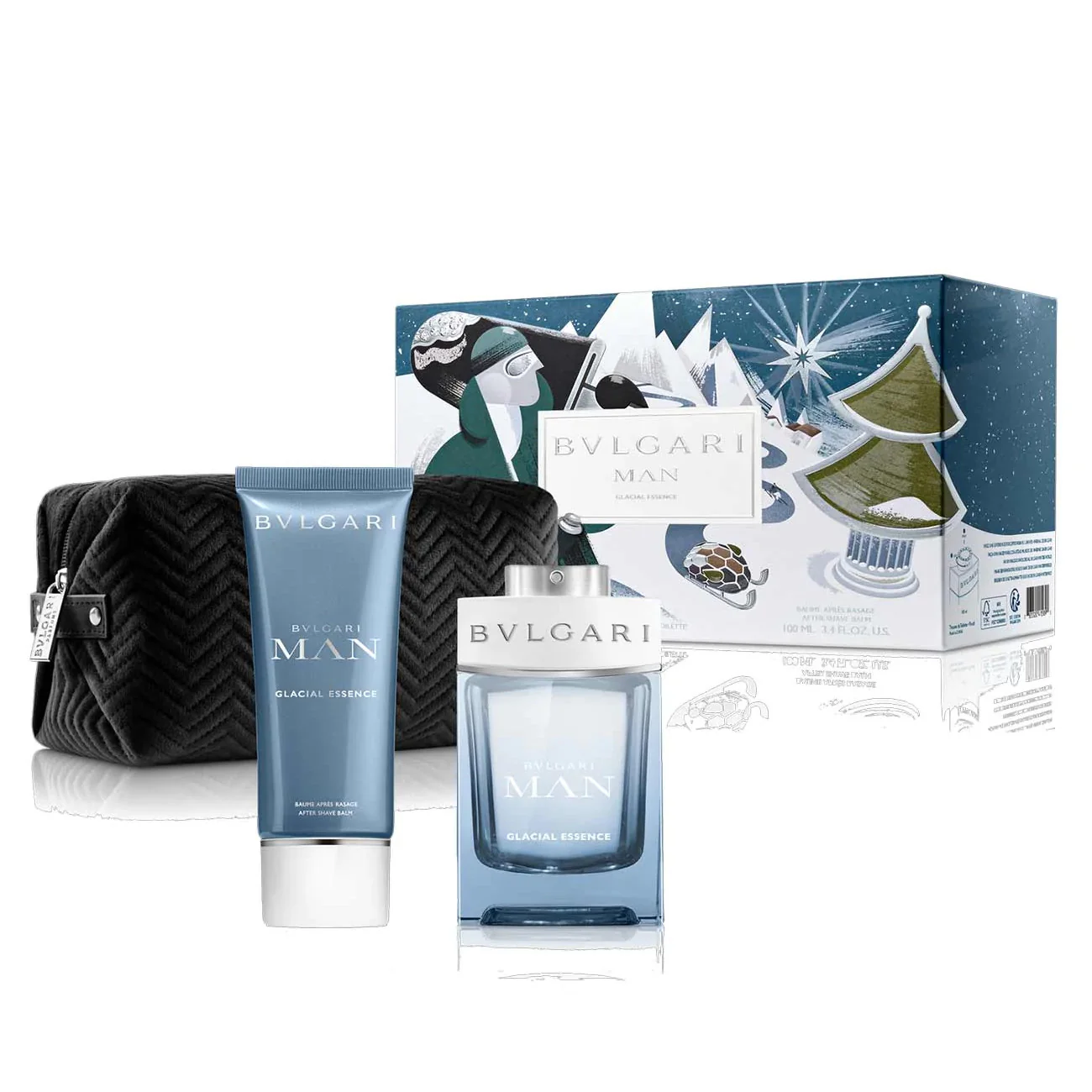Bvlgari Man Glacial Essence Gift Set For Men