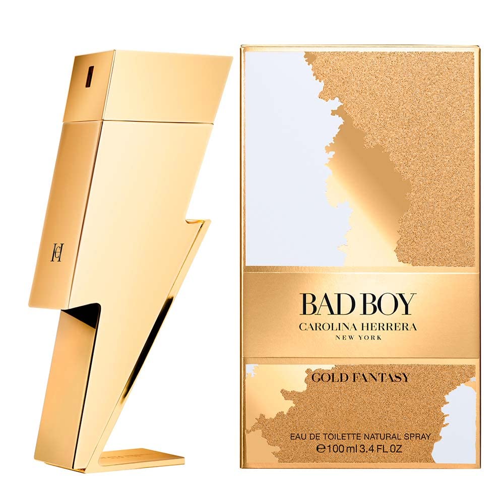 Carolina Herrera Bad Boy Gold Fantasy Perfume For Men EDT 100ml - Image 2