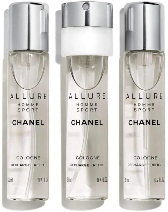CHANEL ALLURE HOMME SPORT COLOGNE FOR MEN EDT 3x20 ml TRAVEL SPRAY