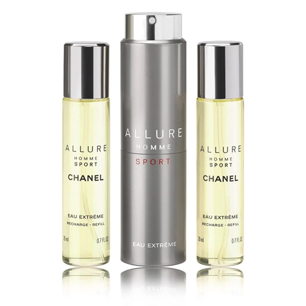 CHANEL ALLURE HOMME SPORT EAU EXTREME FOR MEN EDP 3x20 ml + 2 REFILLS TRAVEL SPRAY