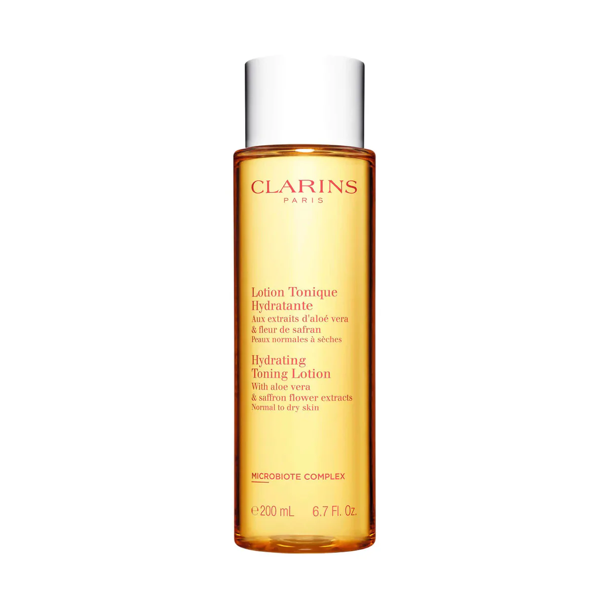 Clarins Hydrating Toning Lotion With Aloe Vera & Saffron Flower Extracts Microbiote Complex For Women 200ml