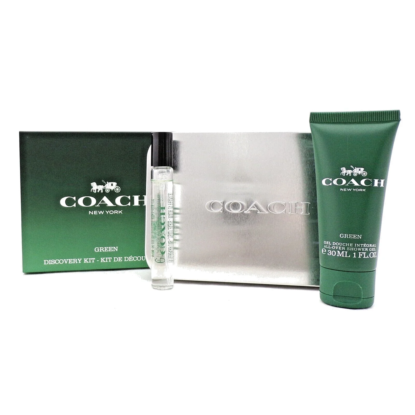 Coach Green Discovery Kit 7.5ml EDT+Shower Gel 30ml For Men - Image 2