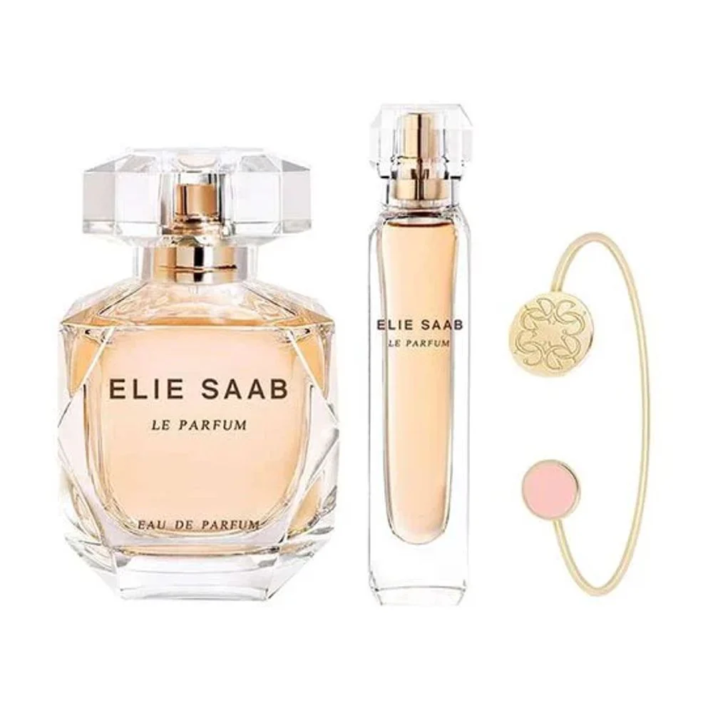 Elie Saab Le Parfum 3 Piece Gift Set for Women, EDP 90ml + EDP 10ml + Braclet - Image 2