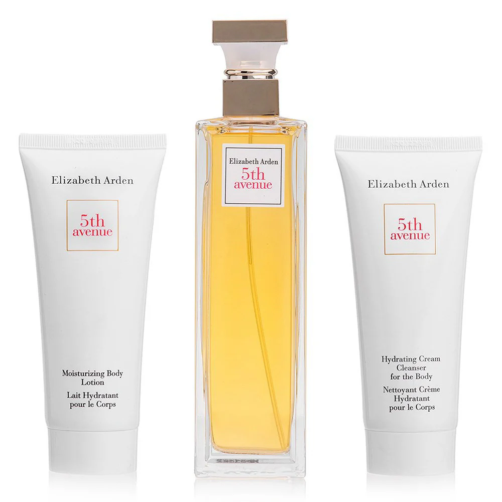 Elizabeth Arden 5th Avenue For Women Set EDP 125ml + Moisturizing Body Lotion 100ml + Hydrating Cream Body Cleanser 100ml