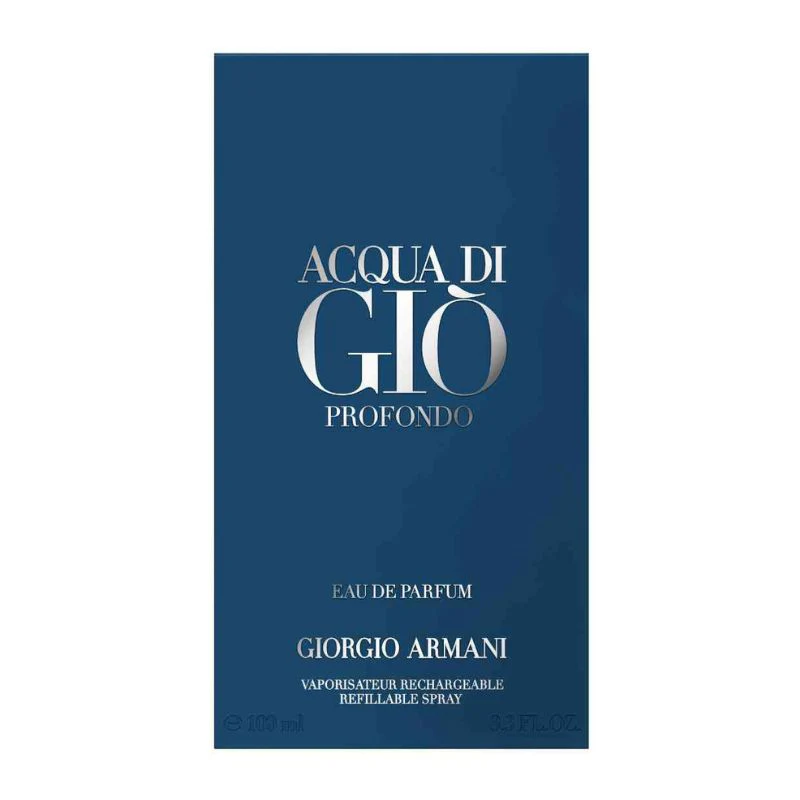 Giorgio Armani Acqua Di Gio Profondo For Men EDP 100ml Refillable - Image 3