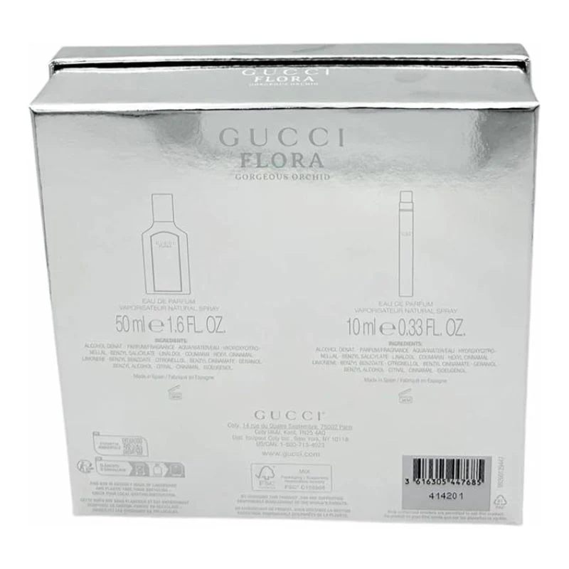 Gucci Flora Gorgeous Orchid For Women Set EDP 50ml + EDP 10ml - Image 3