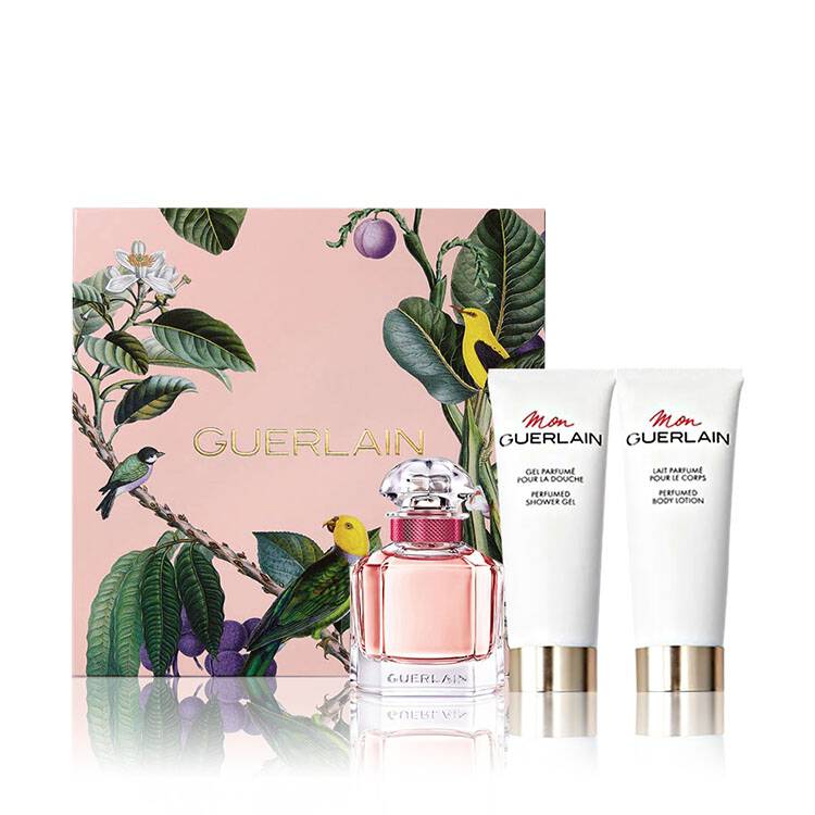 GUERLAIN MON BLOOM OF ROSE FOR WOMEN SET EDT 50 ml + PERFUME BODY LOTION 75 ml + PERFUME SHOWER GEL 75 ml