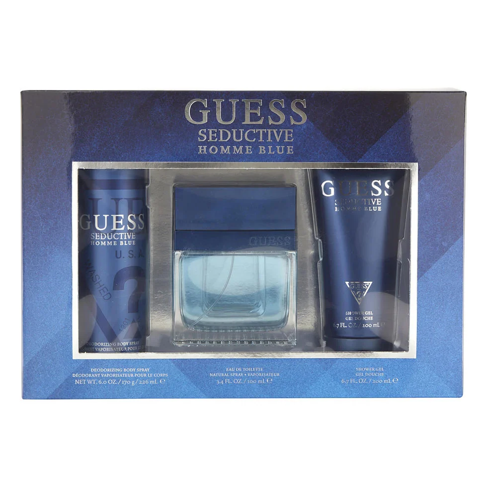 Guess Seductive Blue 3-Piece Gift Set For Men
