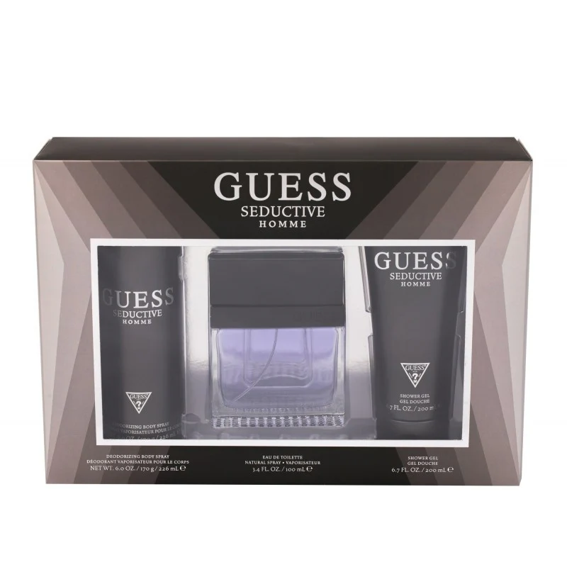 GUESS SEDUCTIVE Men 3pcs 100 ML EDT + 200 Shower Gel +170 Body spray