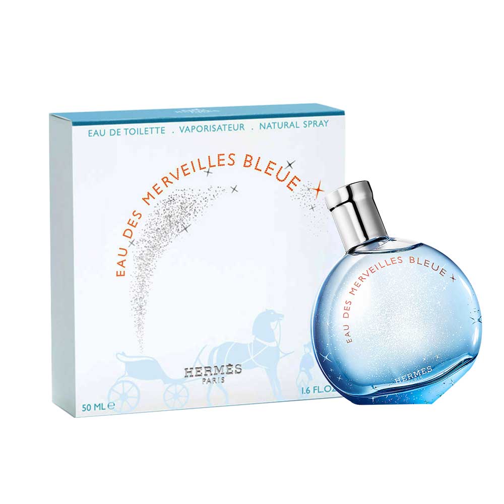 HERMES EAU DES MERVEILLES BLEUE PERFUME FOR WOMEN EDT 50ML