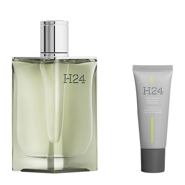 Hermes H24  Set EDP 100ml Refillable + Hydrating And Energizing Face Moisturizer 20ml For Men
