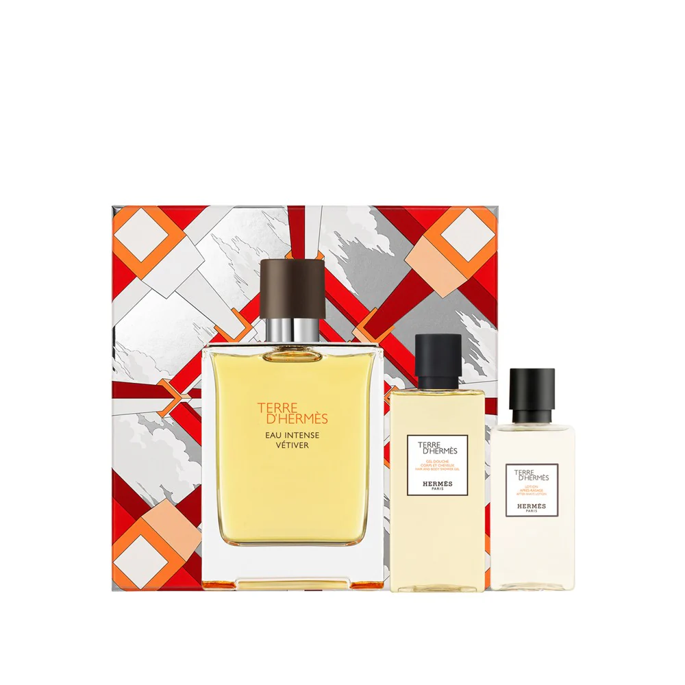 Hermes Terre D'Hermes Eau Intense Vetiver For Men Set Edp 100 ml + A-S-L 40 ml + Hair&Body S-G 80 ml Fr - Image 2
