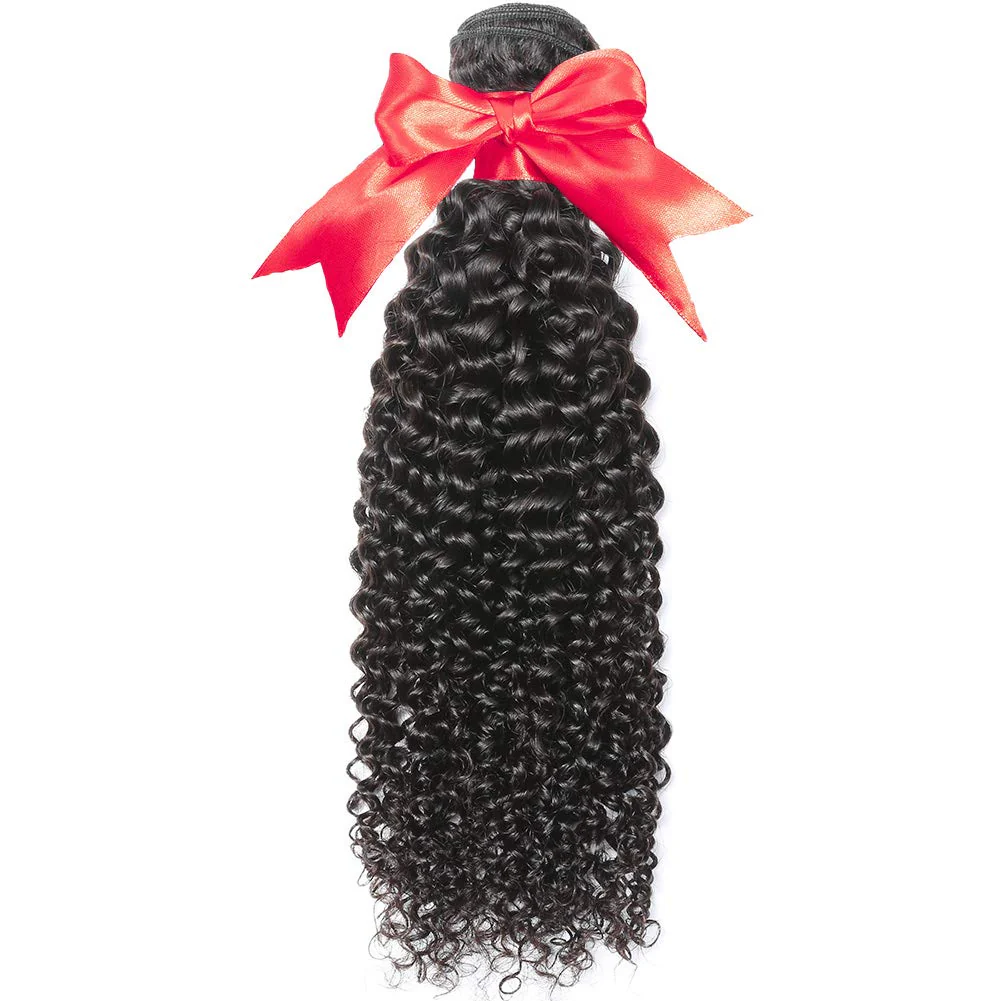 HERMOSA 10A BRAZILIAN CURLY HAIR 1 BUNDLE 100% VIRGIN BRAZILIAN HUMAN HAIR EXTENTIONS BLACK COLOR 16 INCH