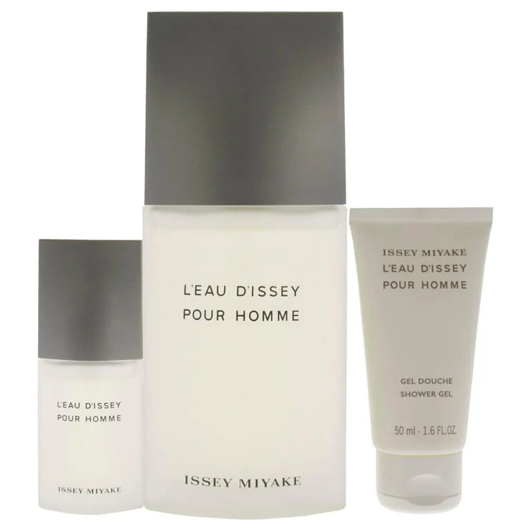 Issey Miyake L'eau D'issey Pour Homme Set EDT 125ml + EDT 15ml + Shower Gel 50ml For Men - Image 3
