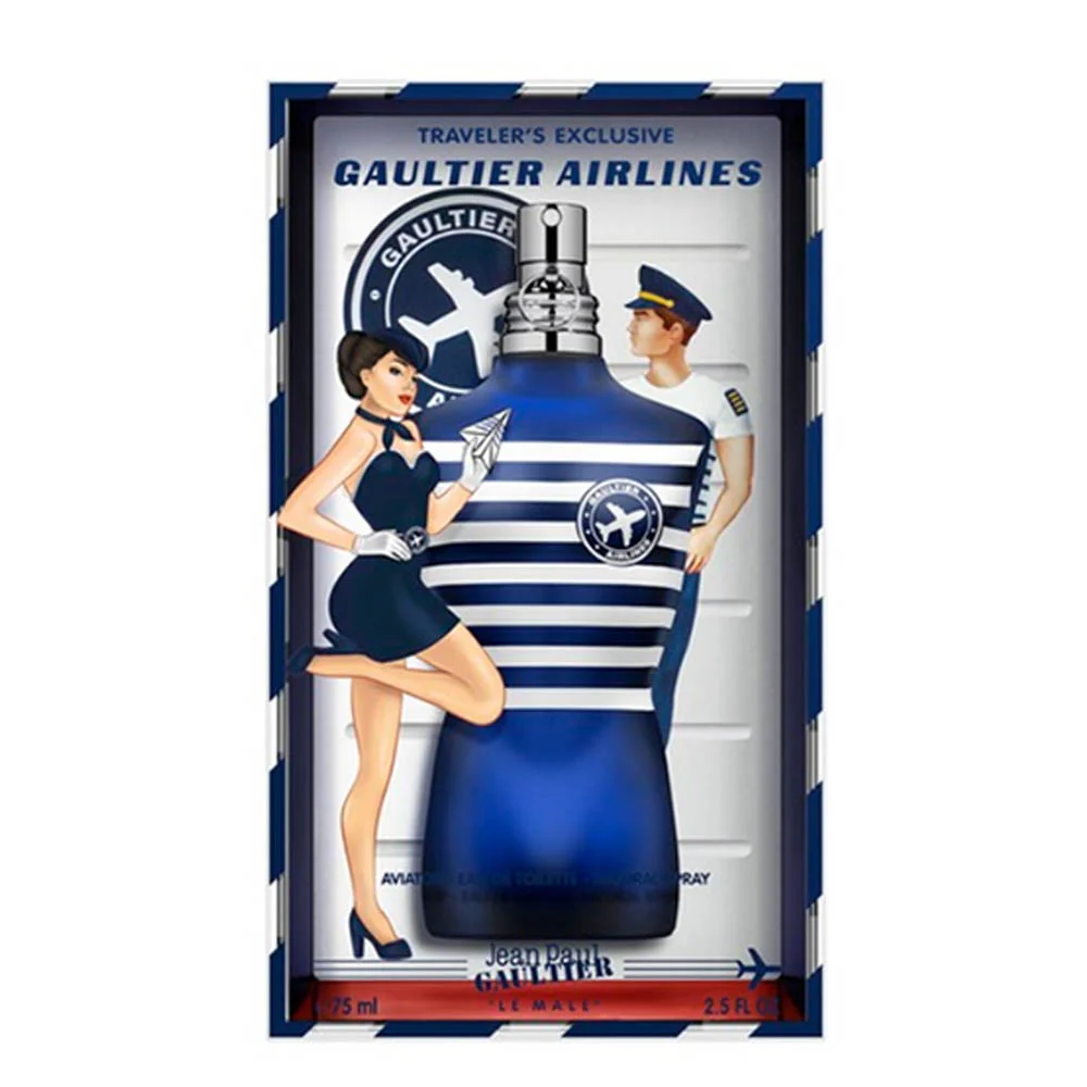 Jean Paul Gaultier Le Male Gaultier Airlines Perfume For Men EDT 75ml (Traveler's Exclusive)