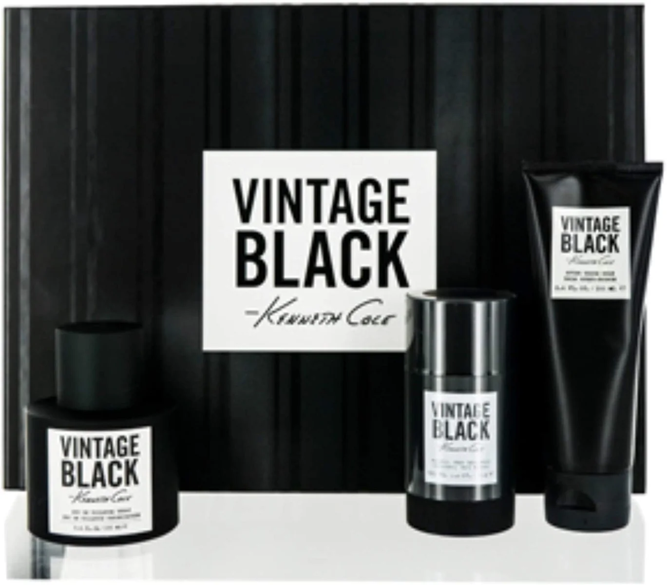 Kenneth Cole Vintage Black Gift Set For Men EDP 100 + After Shave Balm 100ml + Deodorant Stick 75ml