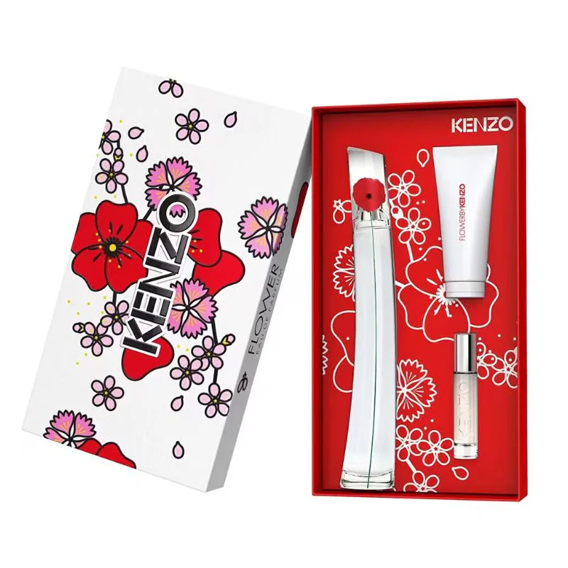 Kenzo Flower By Kenzo For Women Set EDP 100ml Refillable + EDP 10ml Refillable Trvl Spry + Body Milk 75ml - Image 2