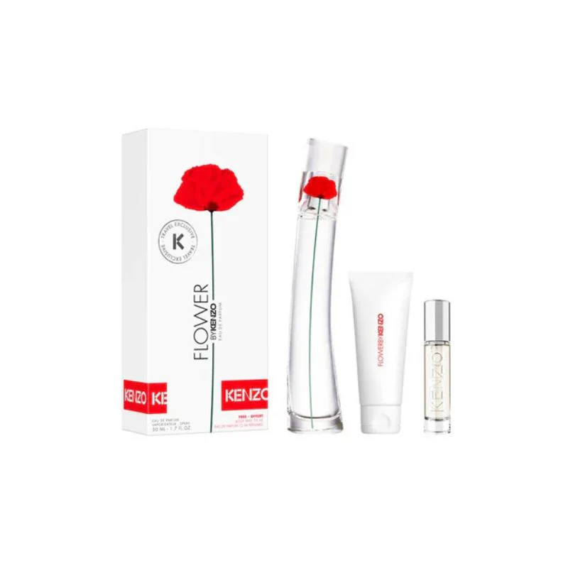 Kenzo Flower By Kenzo For Women Set EDP 50ml + EDP10ml Refillable + Body Milk75ml (Travel Exclusive) - Image 2