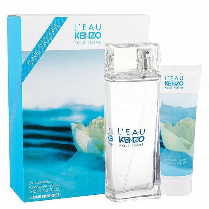 Kenzo L'eau Kenzo Pour Femme Women Set EDT 100ml + Moisturizing Body Gel 75ml (Travel Exclusive) For Women