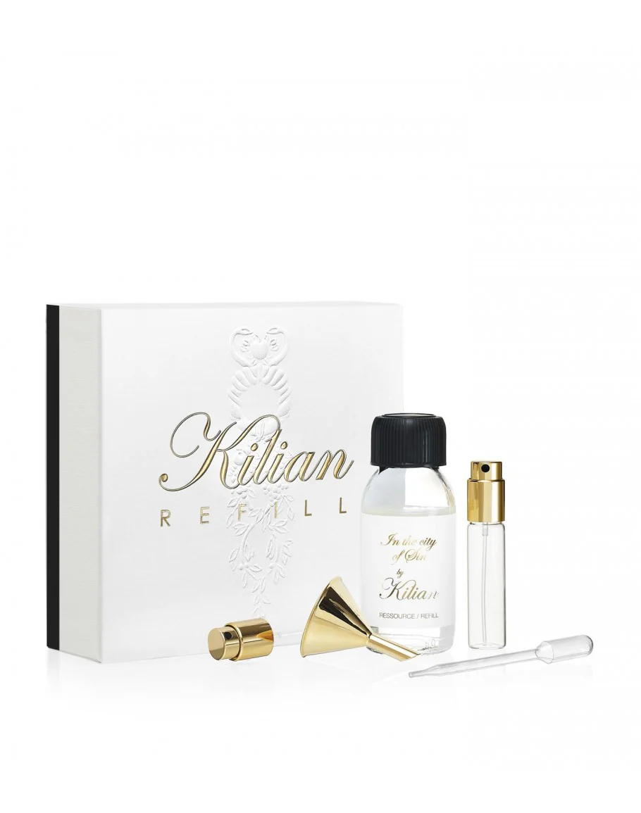 Kilian In The City Of Sin Women Set Edp 50 Ml Refill + Vial 7.5 Ml + Funnel + Dropper + Spray