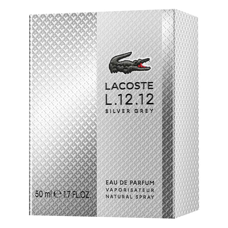 Lacoste L.12.12 Silver Grey (M) Eau De Parfum For Men - Aromatic Fougere Perfume 50ml - Image 3