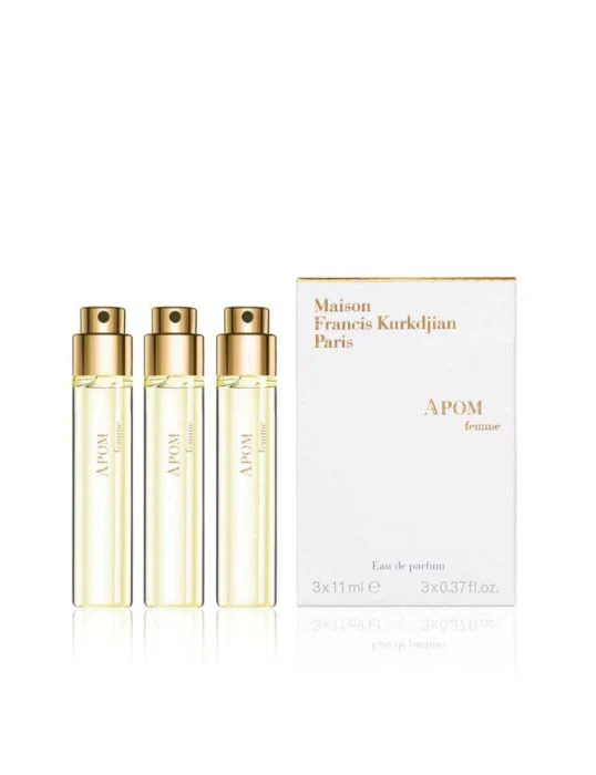 Maison Francis Kurkdjian Paris APOM Femme For Women Eau de Parfum Refills Set 3x11 ml