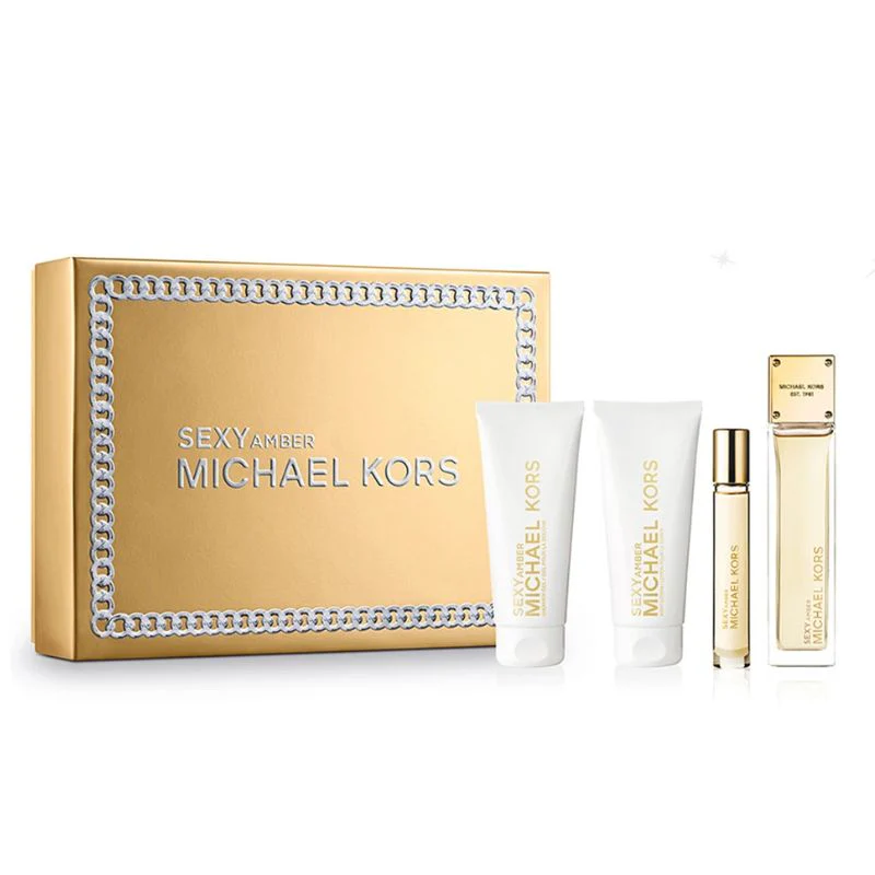 Michael Kors Sexy Amber For Women Set EDP 100ml + EDP 10ml Travel Spray + Body Lotion 100ml + Shower Gel 100ml - Image 2