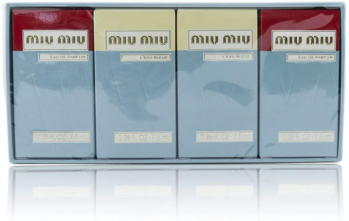 MIU MIU FOR WOMEN EDP 2 X 7.5ML + MIU MIU L'EAU BLEUE 2 X 7.5ML MINI SET - Image 2