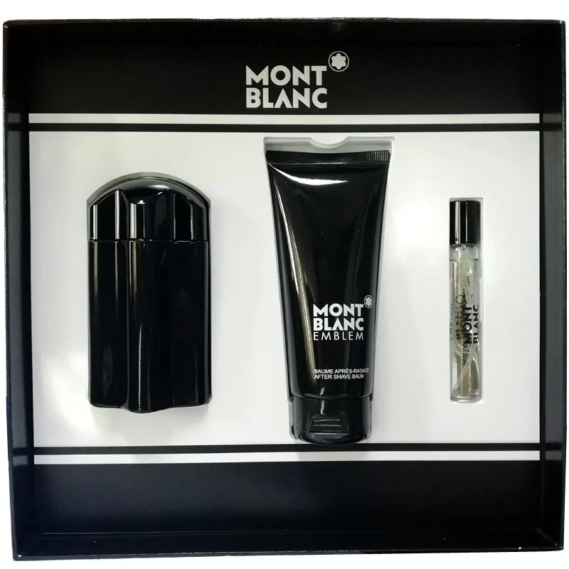 Mont Blanc Emblem Set For Men EDT 100 ml + EDT 7.5 ml + Aftershave Balm 100 ml - Image 2