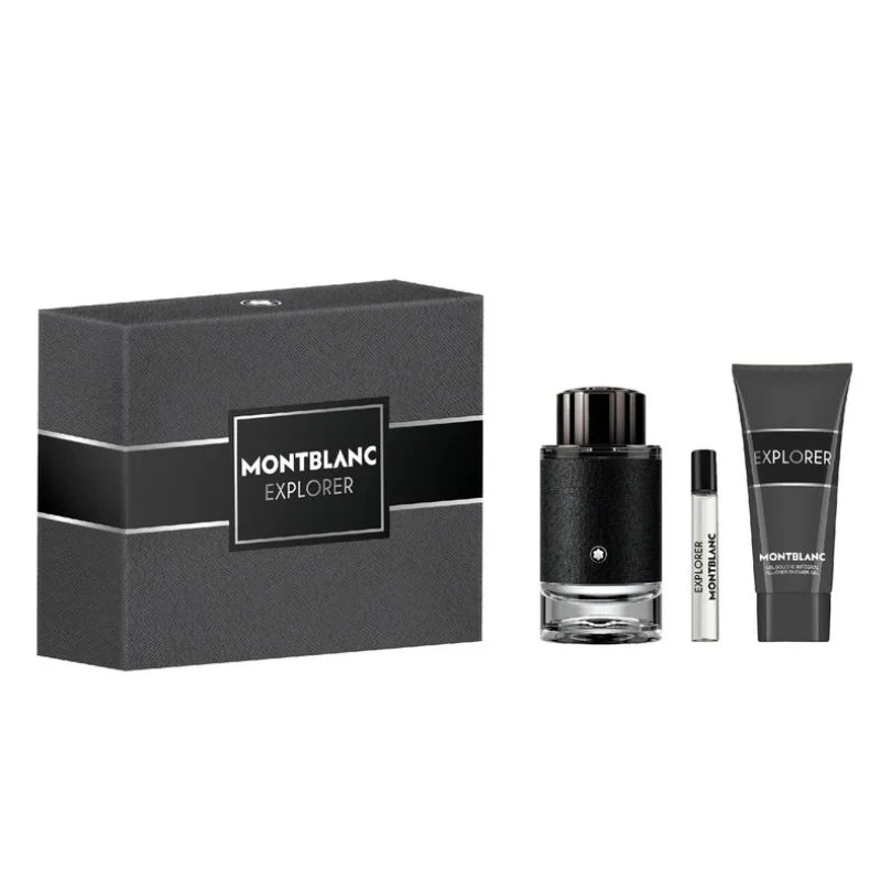 Mont Blanc Explorer For Men Set EDP 100ml + EDP 7.5ml + All Over Shower Gel 100ml - Image 2