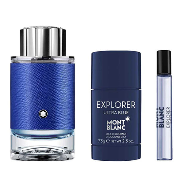 Mont Blanc Explorer Ultra Blue Gift Set For Men