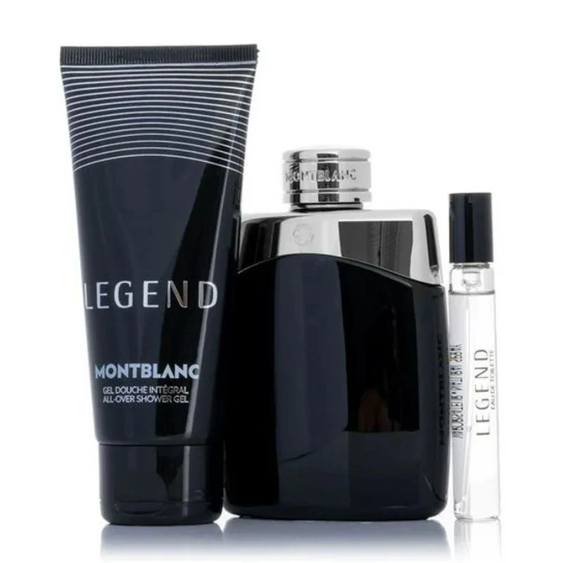 Mont Blanc Legend For Men Set EDT 100ml + EDT 7.5ml + All Over Shower Gel 100ml