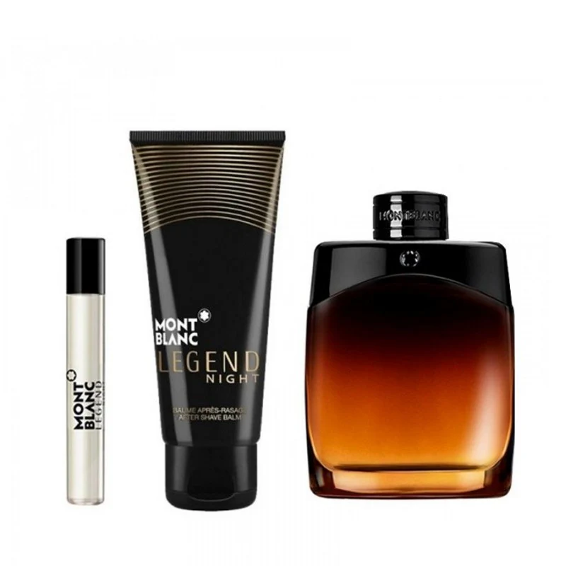MONT BODY LOTIONANC LEGEND NIGHT FOR MEN EDP 100ML+7.5ML MINI+100ML AFTER SHAVE BALM SET