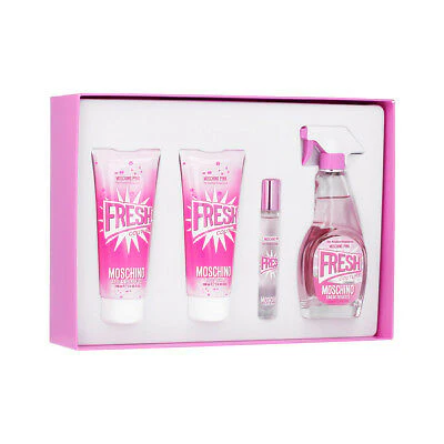 Moschino Pink Fresh Couture For Women 4 Pieces Gift Set (3.4 Eau De Toilette Spray-3.4 Body Lotion-3.4 Bath and Shower Gel-10 ML Eau De Toilette) - Image 3