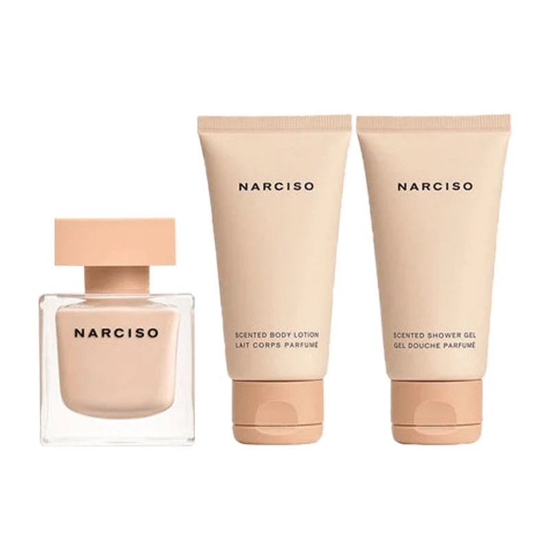 Narciso Rodriguez Narciso Poudree For Women Set EDP 50ml+Scented Body Lotion 50ml+ Scented Shower Gel 50ml
