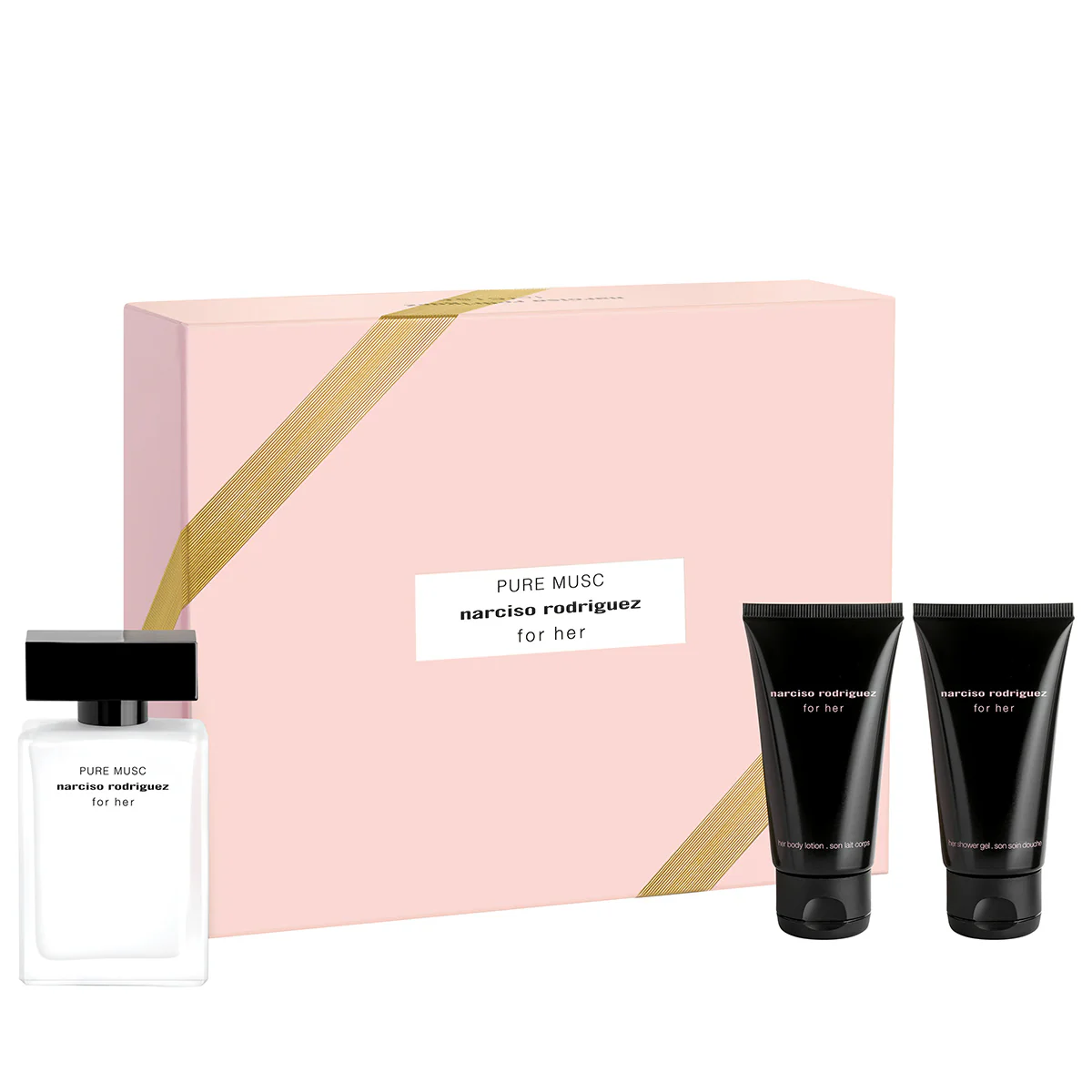 Narciso Rodriguez Pure Musc For Her Set For Women EDP 50 ml + Body Lotion 50 ml + Shower Gel 50 ml