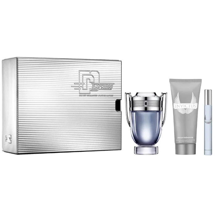 PACO RABANNE INVICTUS FOR MEN EDT 100ML+100ML ALL OVER SHAMPOO +10ML  MINI SET