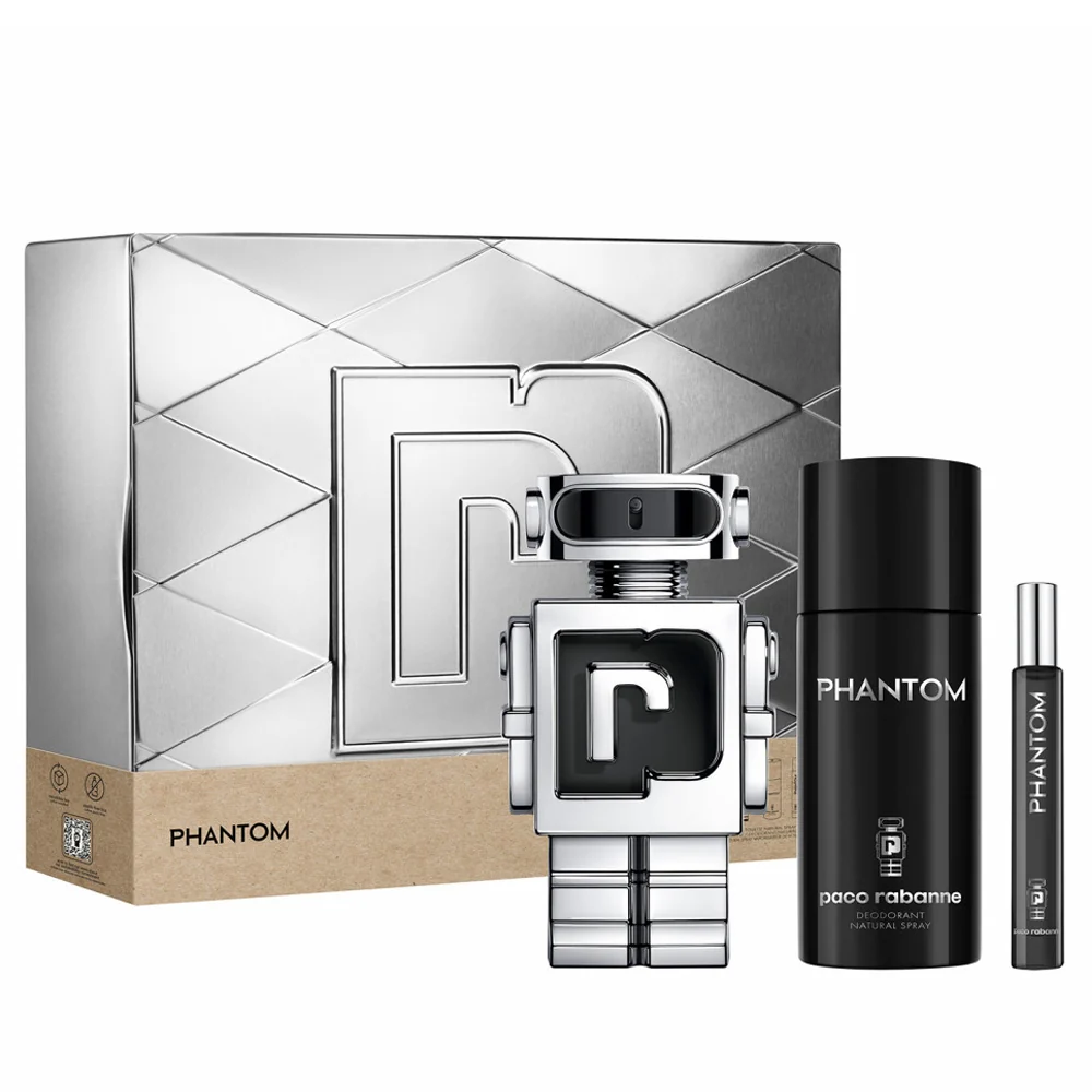 Paco Rabanne Phantom Gift Set For Men EDT 100ml + EDT 10ml + Deodorant 150ml