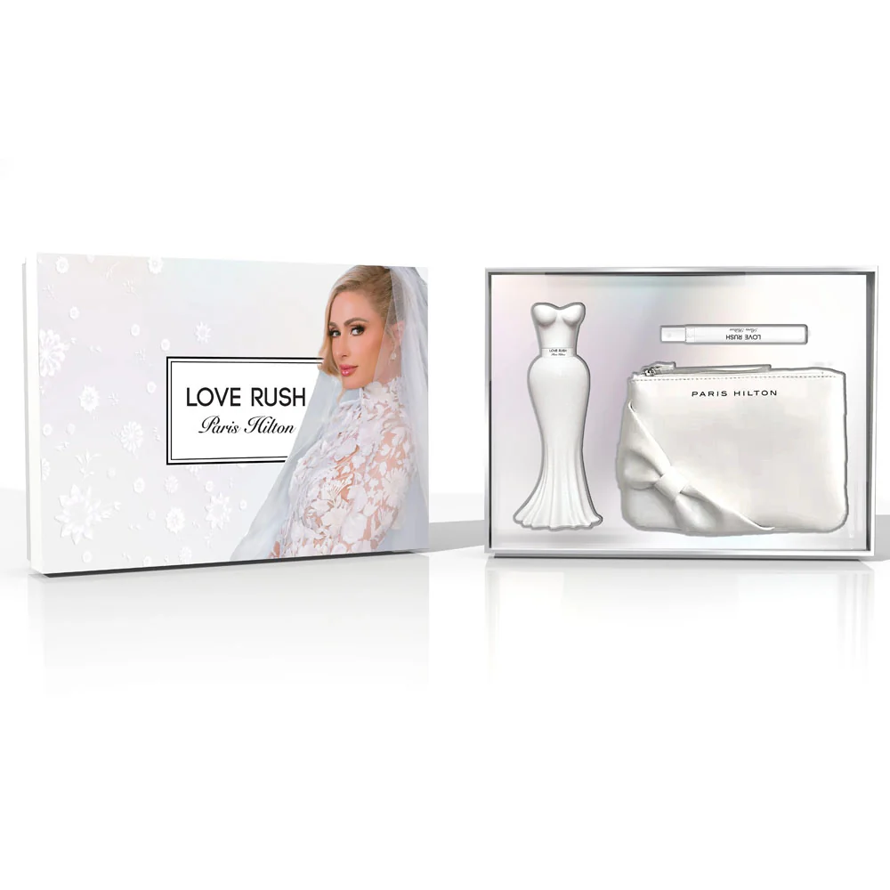 Paris Hilton Love Rush For Women Set EDP 100ml + EDP 10ml + Pouch - Image 2