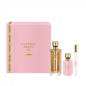PRADA LA FEMME L'EAU FOR WOMEN SET EDT 100 ml + EDT 10 ml ROLL-ON + SATIN BODY LOTION 100 ml