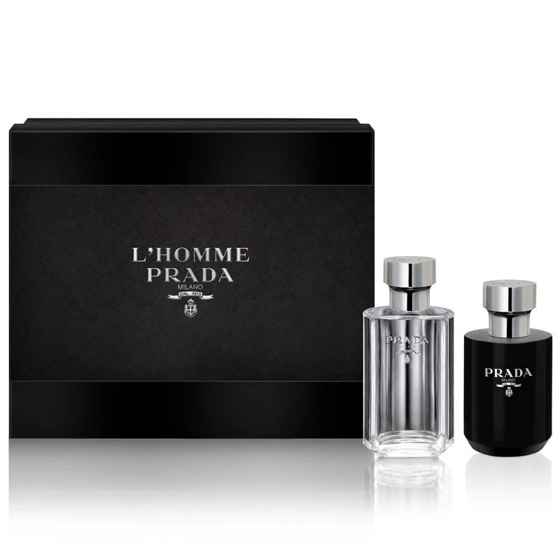 PRADA MILANO L'HOMME EDT 100ML+125ML AFTER SHAVE BALM SET - Image 2